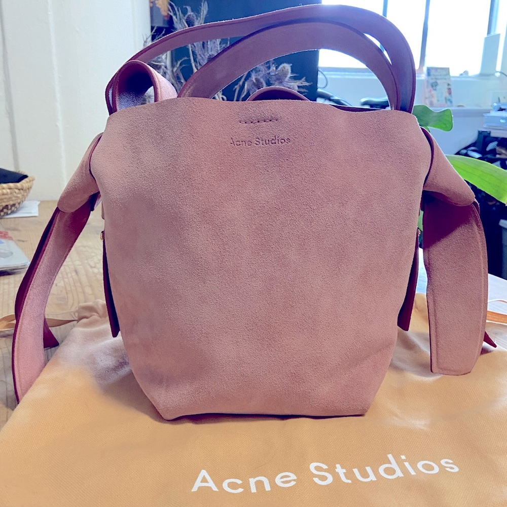 NWT Acne Studios Pink Suede Musubi Bag